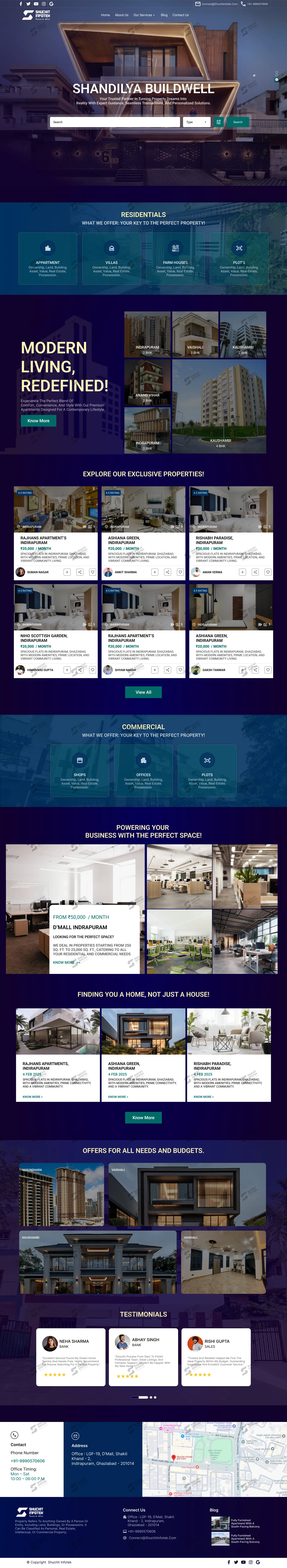 Property and real estate responsive web design portfolio